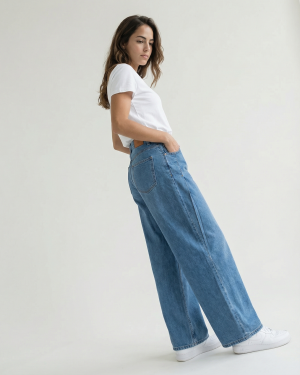 GINGER SLOWLY PANTALON WIDE LEG C/TABLA