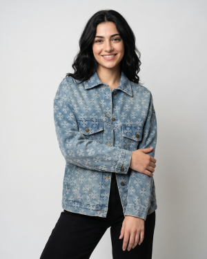 CAMPERA DE JEAN DAMA CON DIBUJOS