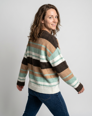 SLOWLY SWEATER A RAYAS CUELLO BASE