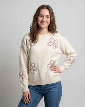 SLOWLY SWEATER CON FLORES BORDADAS