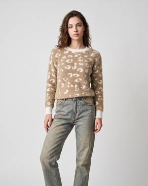 SLOWLY SWEATER ANIMAL PRINT